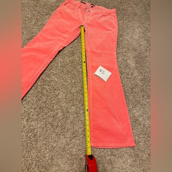 Women’s Wild Fable Low Rise Corduroy Flare Jeans Coral Pink Size 12 - Picture 9 of 11